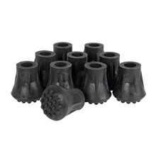 Bell Shaped Ferrule, 16 mm (5/8"), Pack of 10, (Eligible for VAT Relief in the UK) Replacement Tip for Walking Stick, Protection Caps for Walker,