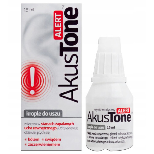 AFLOFARM AKUSTONE ALERT ear drops 15 ml for pain, itching and redness