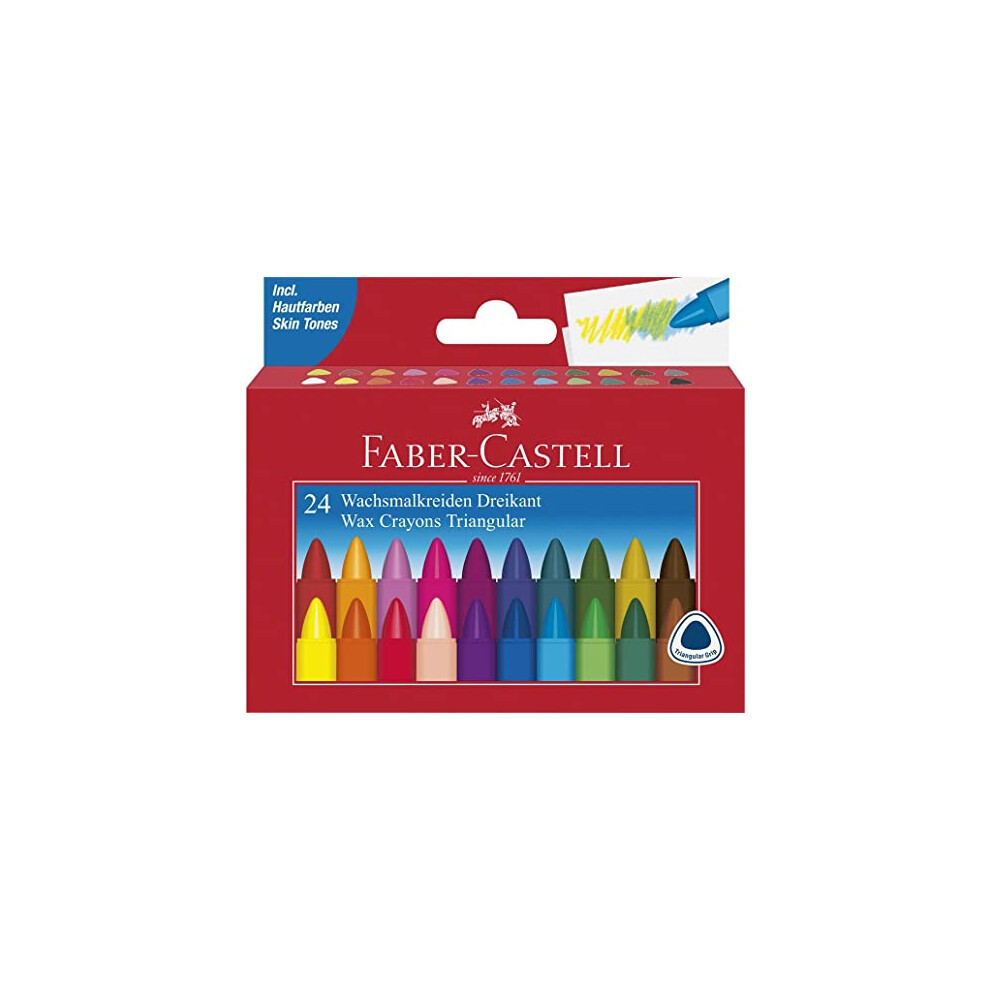 Faber-Castell Wax Crayons Pack Of 12 Or 24 In Case