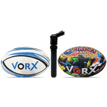 Rugby Ball 2piece Size 5 Rugby Balls With Pump Pro Quality Robust Training Rugby Ball Street Ball For Adults & Kids 1% Of Sale Value Will Be Donated