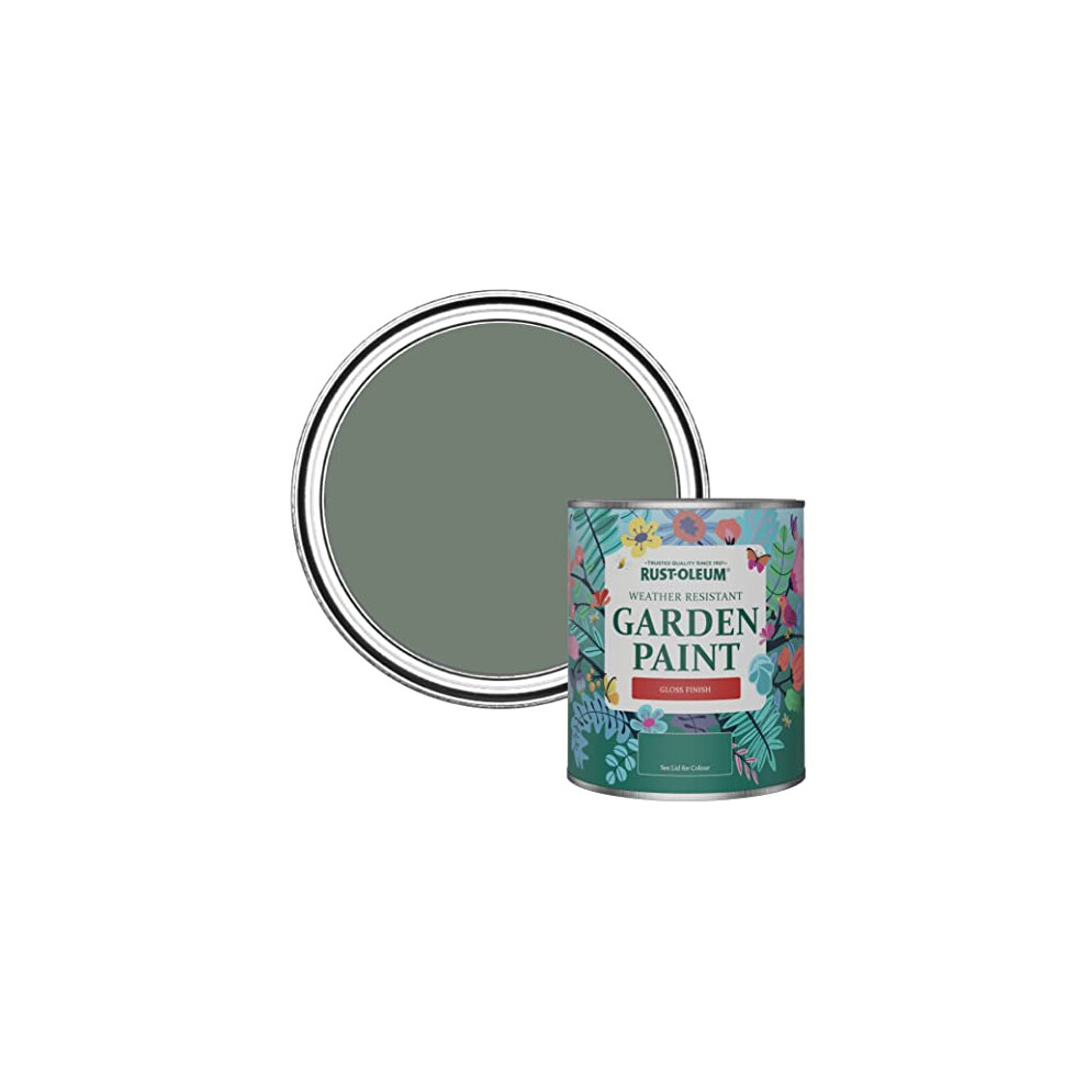Green Mould-Resistant Garden Paint In Gloss Finish - Serenity 750ml Fence Paint, Shed Paint Fence Paint, Shed Paint