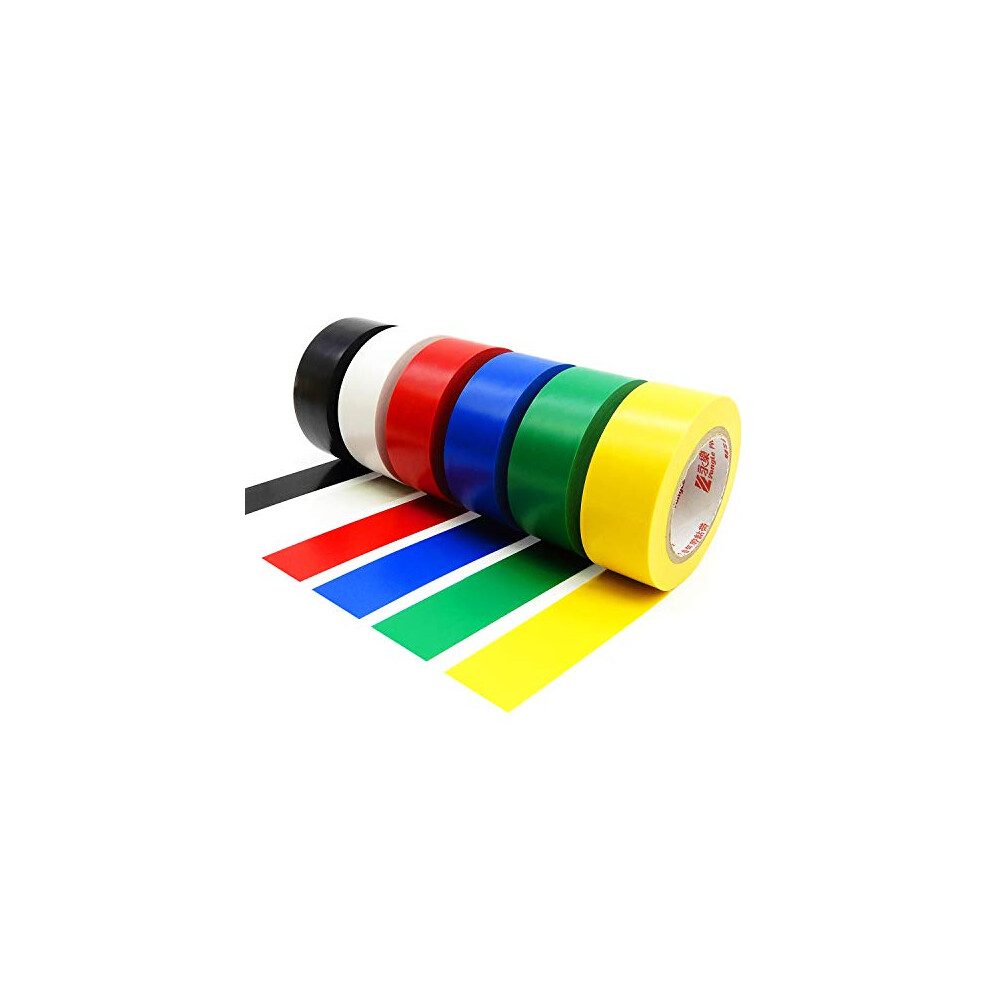 Insulation Tape Pvc Electrical Tape 25Mm*15M 6 Colour 6 Pack Waterproof Adhesive Gaffer Tape 745695675026