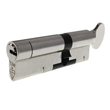 40/40T Nickel YALE Superior Thumbturn Euro Cylinder with 3 Keys / Anti Snap / Bump / Pick / Drill / Pull High Security uPVC Composite Door Barrel