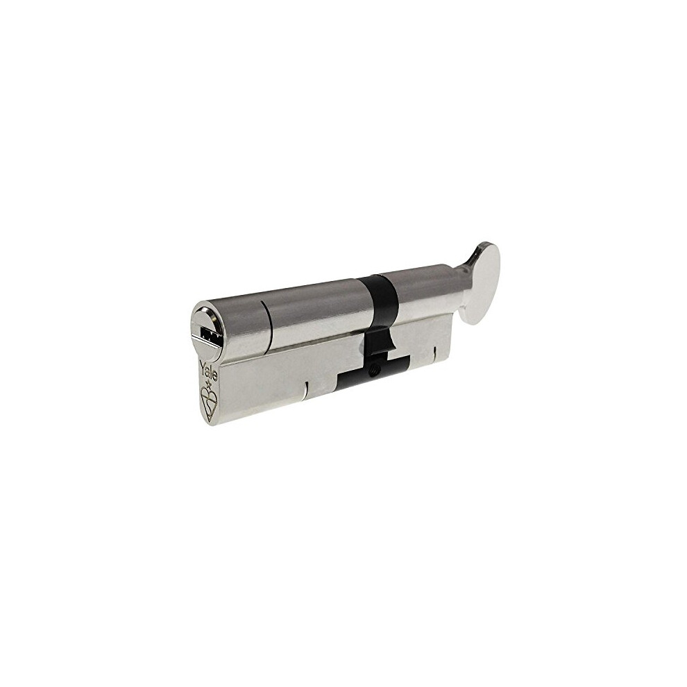 Yale 40/40T Nickel Superior Thumbturn Euro Cylinder With 3 Keys / Anti Snap / Bump / Pick / Drill / Pull High Security Upvc Composite Door Barrel