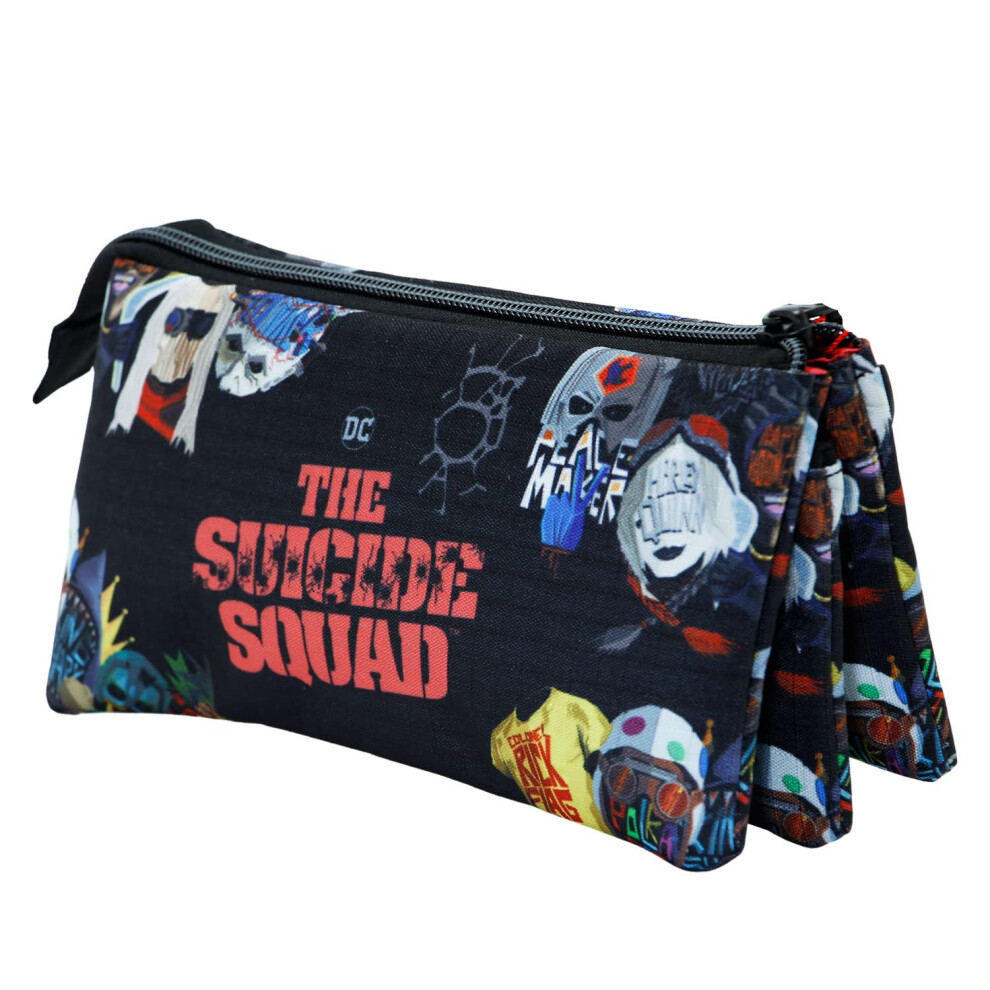 Suicide Squad Taskforce-Triple HS Pencil Case, Black, 23 x 11 cm