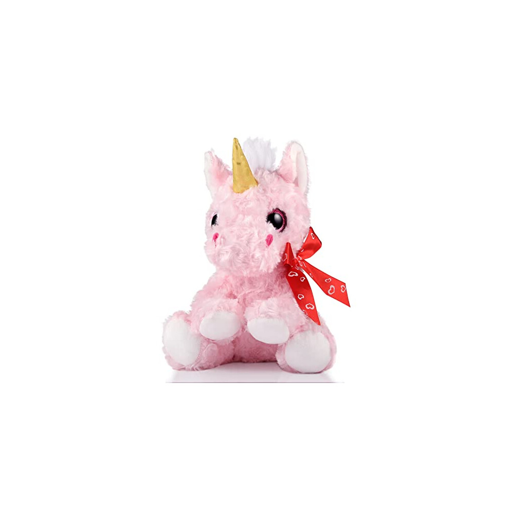 Small Unicorn Stuffed Animal for Girls 11'' Plush Unicorn Doll Soft Unicorn Toy for Birthday Christmas - Pink