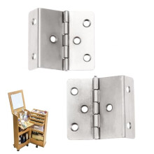 2PCS Vintage Hinges, Three Fold Retro Hinge with 12 Screws, Decorative Box Hinges for Door, Cabinets, Furniture, Vintage Jewelry Chest, Antique Bronze