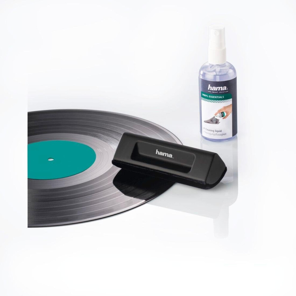HAMA VINYL RECORD CLEANING KIT 83889 BRUSH AND FLUID CLEANER FOR LP VINYL