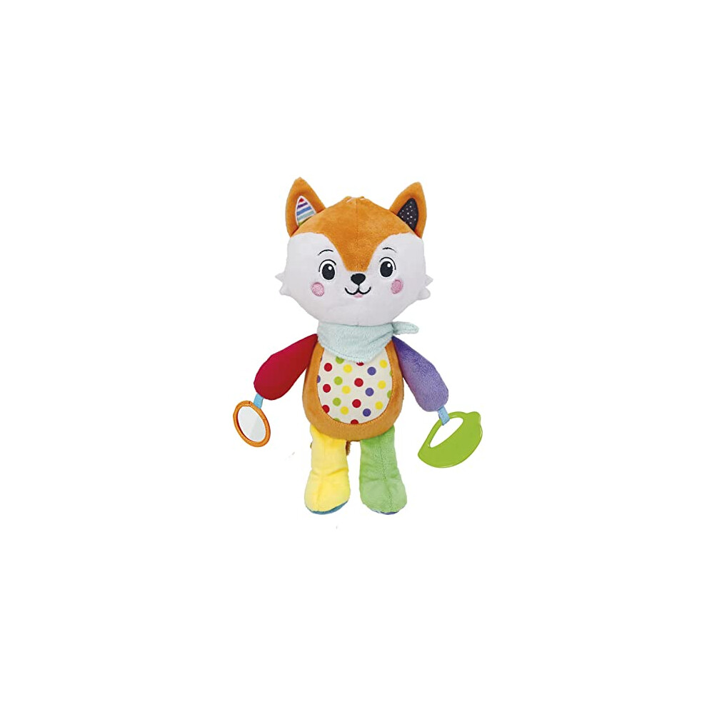 17792 Happy Fox Toddler, Plush, Infant, Activity 0 Months, Cuddly, Animal Soft Toy, 100% Machine Washable, Multi-Coloured