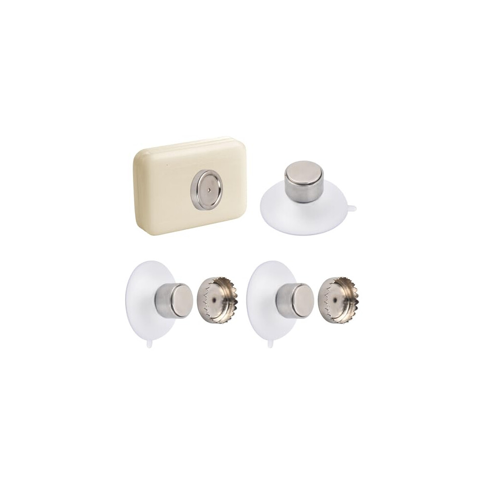 2pcs Soap Holder Magnetic, Stainless Steel Magnetic Soap Holder, Soap Dish Suction Magnetic No Drilling, Magnetic Soap Holder Wall Mounted With-image-OPC-PDW9H6M-NEW