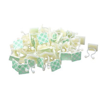 sourcingmap 66 Pcs White Nylon Self-Adhesive Twist Locks Holder Cable Tie Clips