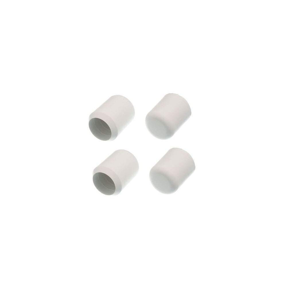 4 White Rubber Chair / Table Furniture Feet Ferrule Caps Stoppers Fit 22Mm Leg 5013249367006