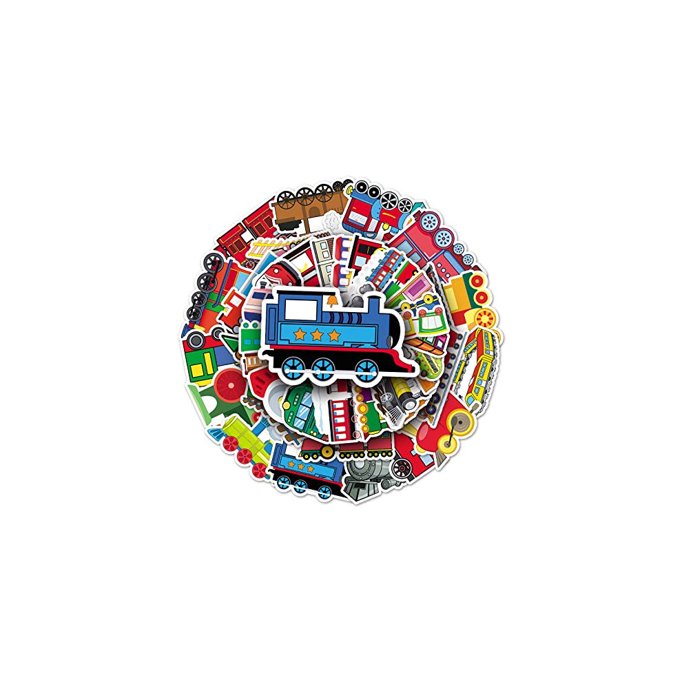 Train Stickers for Laptop(50 PCS),Gift for Children Teens Adults Girl Boys,Waterproof Stickers for Water Bottle,Train Vinyl Stickers for