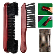 Pool Table Brush Cleaner Kit with 3 Tools, Brush Made of Pure Solid Wood and Nylon Bristle, Snooker Accessories for Snooker Table