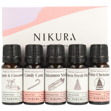 Winter Fragrance Oil Gift Set - 5 x 10ml | Perfect for Diffusers for Home, Soap & Candle Making, Wax Melts, Burners | for use in Bath Bombs, Perfume