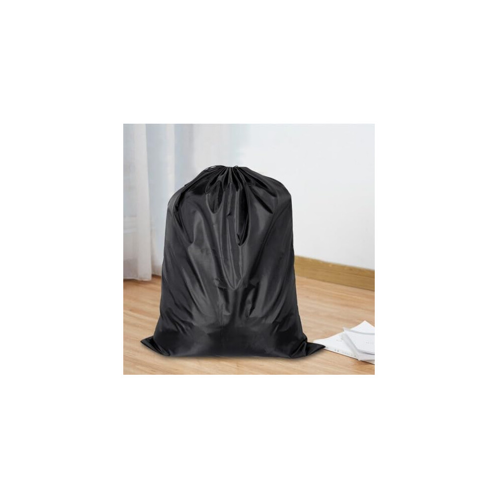 Extra Large Drawstring Bag Black, 94CM X 120CM Tear-Proof Portable Large Capacity Laundry Bags, Drawstring Heavy Duty Organizer Bag, Waterproof