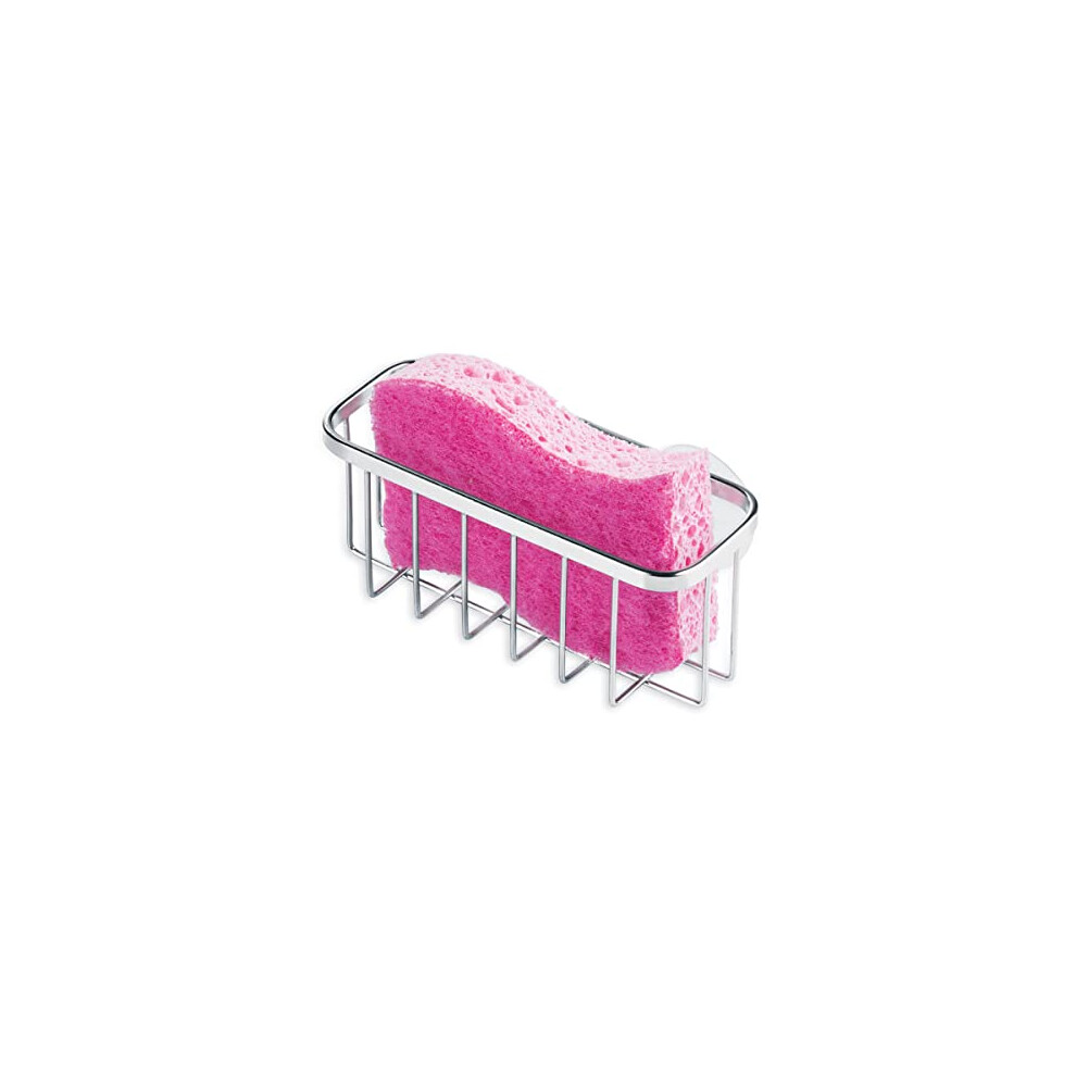Sink Sponge Holder, Made Of Stainless Steel With Strong Suction Cups, Kitchen Soap Holder, Silver 081492847021