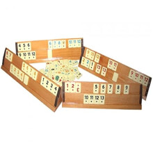 Turkish Okey Game wooden Wood Ahsap Okey Takimi Oyunu Rummy Board Game Tile UK