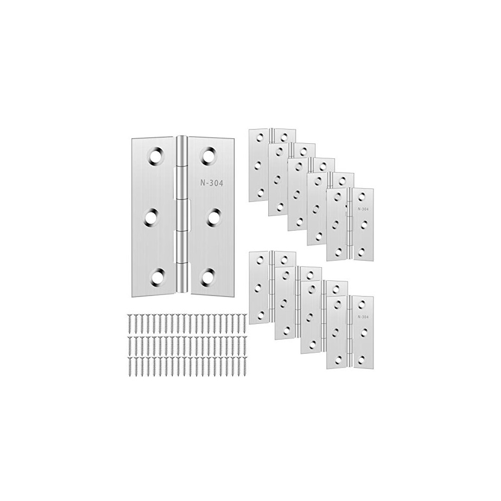 3 Inch Stainless Steel Strong Butt Door Hinge 75 * 50Mm Timber Door Hinge(6 Holes) With 60 Screws Used In Small Furniture Hardware Cabinet Closet 797059478422