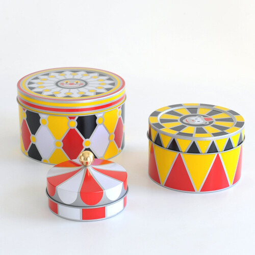 Alessi Stackable Design Storage Box Set, Metal, Multi-Colour, 13 x 19.5 x 19.5 cm 2