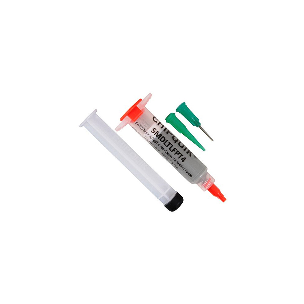 Solder Paste No Clean Sn42/Bi57.6/Ag0.4 Low Temp 138C In 5Cc Syringe 15G (T4) 708210630825