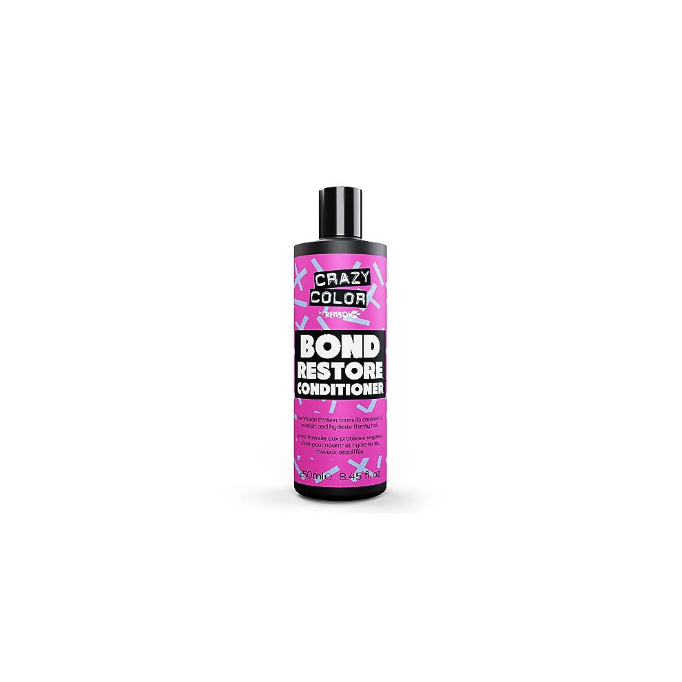 Bond Restore Conditioner for Dry Damaged Hair, Bleached, Coloured, Broken, Curly or Frizzy Hair. Vegan, Cruelty & Sulphate Free, 250ml