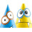 PartyDeco- Pack of 6 Colorful Cone Caps Customizable Funny Monsters, Assorted, CPP9 2