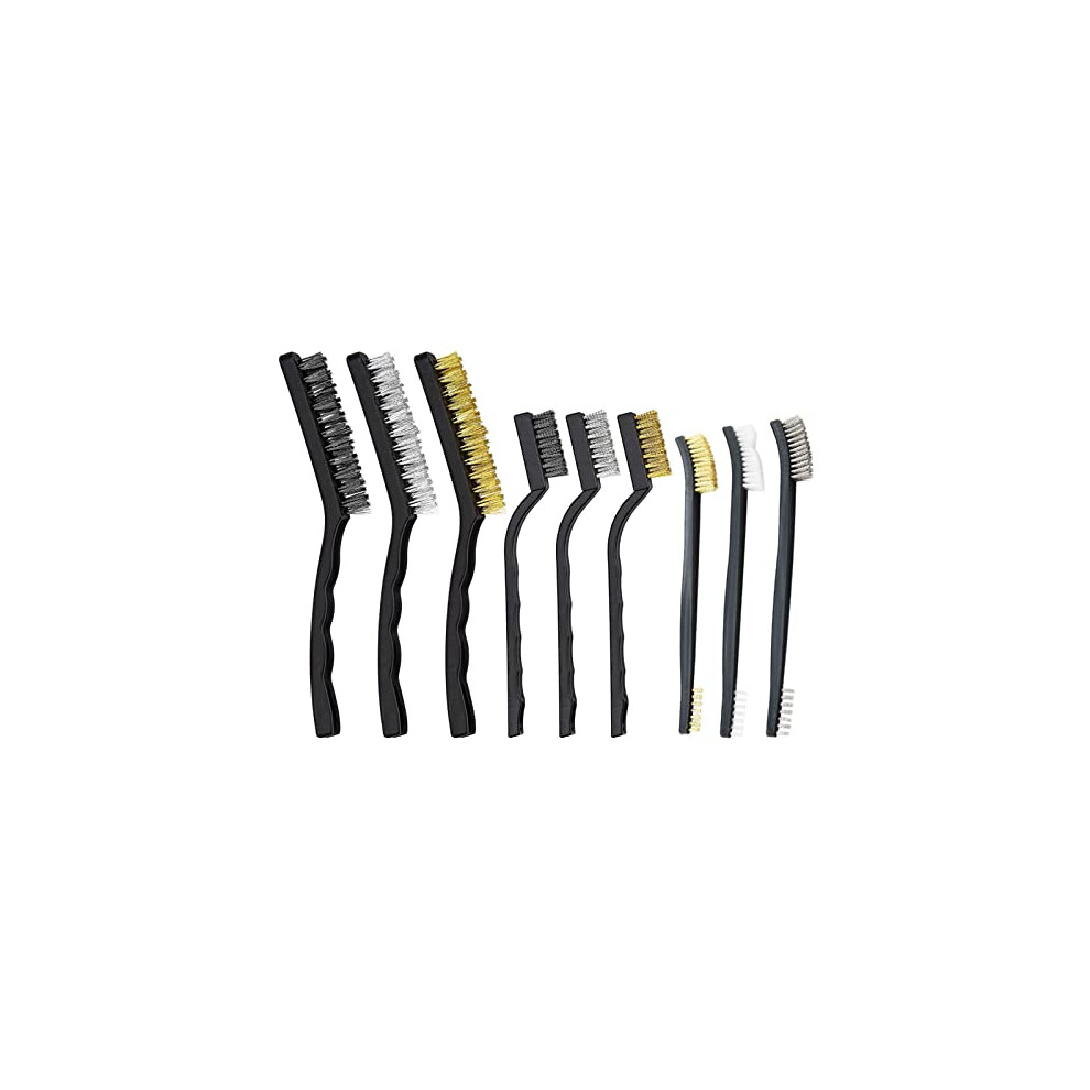 Wire Brush Set, Metal Rust Remover Brushes Handy Steel/Nylon/Brass Brush Set Suitable For Cleaning Welding Slag And Rust 9Pcs 789609659917