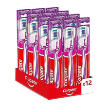 Medium Zig Zag Toothbrush, Bristles with Different Angulations, 12 Pieces