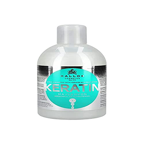 Cosmetics Keratin Shampoo with Keratin and Milk Protein 1000 ml, white