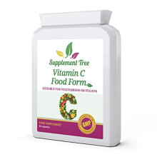 Vitamin C Food Form 60 Capsules | Natural Ingredients Acerola Cherry, Blackcurrant, Rosehip Extract, Parsley Leaf, Elderberry | Vegans & Vegetarians