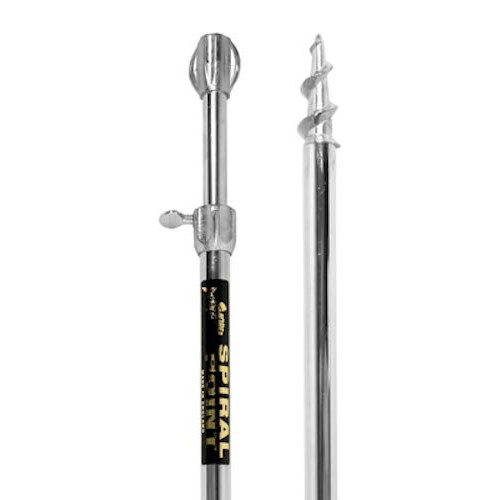 5/8" O.D. SPIRAL POINT TELESCOPIC BANK STICK, SILVER, 2X40CM