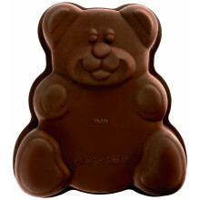 Baking Mould Teddy Bear Silicone, Brown, 24 x 24 x 5.5 cm