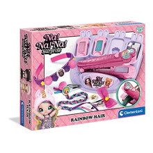 18657 Na Surprise-Rainbow Set Colour Chalk-Kids' Craft 7 Years Old, Girls Hair Accessories Making kit, Multicoloured