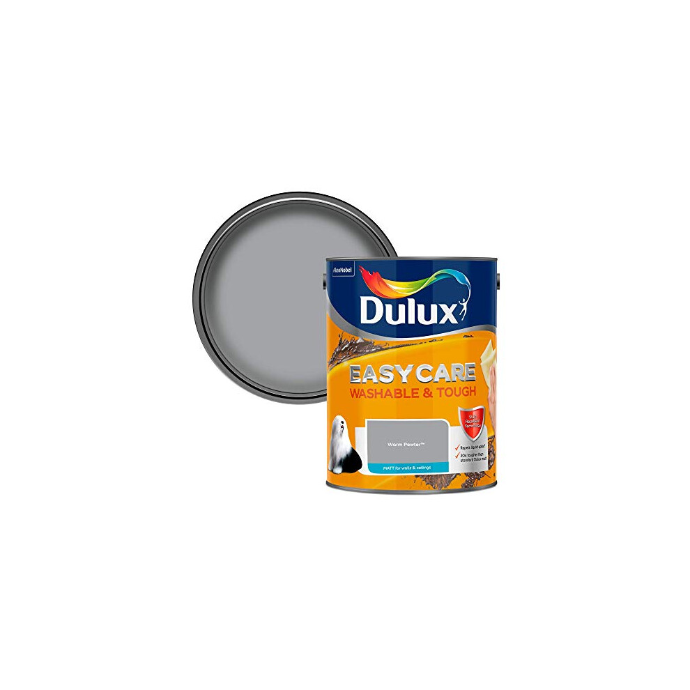 5278763 Easycare Washable & Tough Matt Emulsion Paint, Warm Pewter, 5 Litre