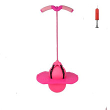 Pogo Jumper with Handle and Ball Pump, High Jump Toy Bounce Jump Trick Board Pogo Bouncing Ball Safe and Fun Pogo Stick for Kids Boys Girls and Adults