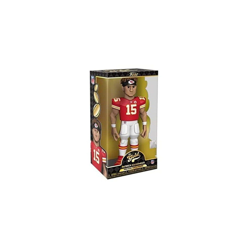 Gold 12" NFL: Chiefs - Patrick Mahomes - 1/6 Odds for Rare Chase Variant - Collectable Vinyl Action Figure - Birthday Gift Idea - Official Merchandise