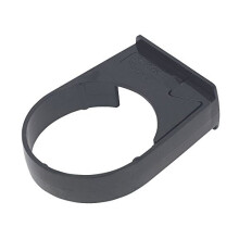 (50mm Downpipe Clip x 2) (Black) 50mm Downpipes & 76mm Miniflo Guttering for shed, Porch, Conservatory, Out Building, etc Full Range Black NOT