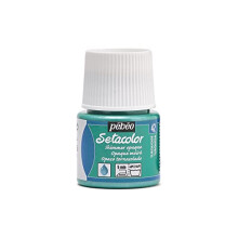 Peinture tissu - Pébéo - Setacolor opaque moire turquoise - 45 ml - Effet satiné - Pour tous textiles