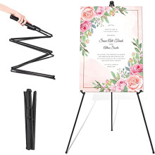Easel Stand for Wedding Sign & Poster 63'' Tripod Collapsible Portable Artist Floor Easels for Display Show - Easy Folding Telescoping Adjustable Art