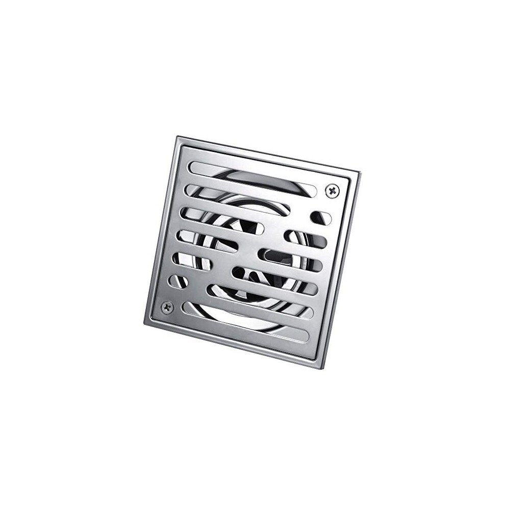 Stainless Steel Square Anti-Odor Bathroom Floor Drain Shower Drainer Large Caliber (Size : 110 * 110Mm) 614405637077