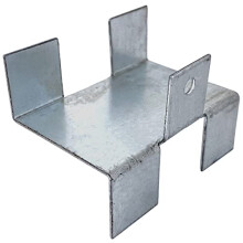 IRONTITE Pack of 4 Gravel Board Clips, Screw in Fence Panel Clips to Help Keep Your Panels Secure by Screwing to Your Gravel Boards (BZP)