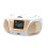 DAB DAB+ CD playe, FM Radio, Wireles Bluetooth, Stereo Speaker System, Clock, USB player (AZATOM Zenith Z4 White) 1