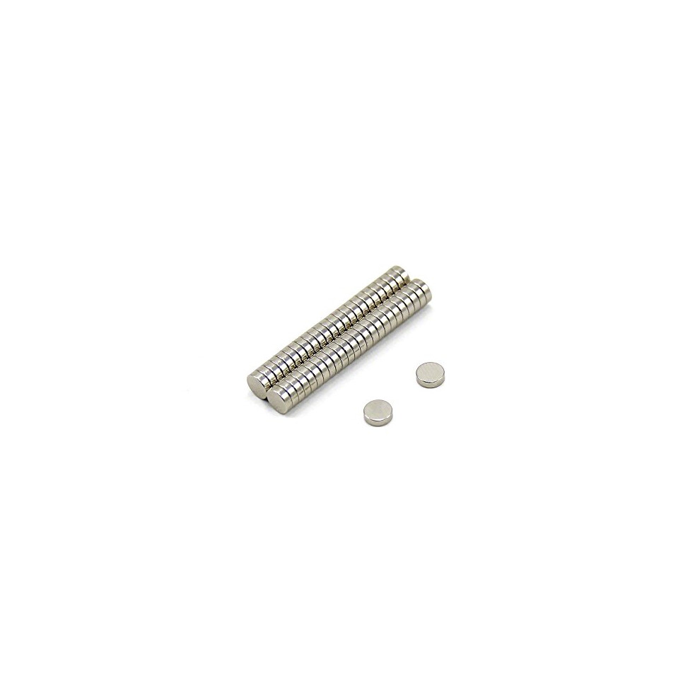 F0502-N35-50 5Mm Dia X 2Mm Thick N35 Neodymium Magnet-0.51Kg Pull (Pack Of 50), Set Of 50 Pieces 5055641230236