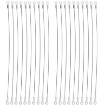 20PCS Door Limiter Rope 304 Stainless Steel Door Restraint Line for Cabinet Door Closet Door Wardrobe Door, Silver