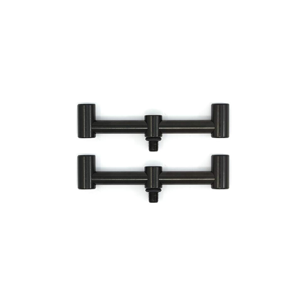 2 Mini Buzz Bars, Black, 13cm. Suitable for rod pods, bank sticks, rod rests, butt rests etc. Buzzer bars. Carp, course, match fishing equipment,