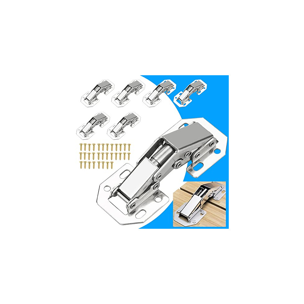 8 Pcs Cabinet Hinges 90 Degree Full Overlay Hinges Concealed Hinge Hidden Hinges Cupboard Door Hinge Kitchen Surface Mount Hinges Wardrobe Corner