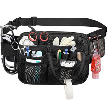 Nurse Fanny Pack with Tape Holder, Multi Compartment Medical Gear Pocket Nursing Organizer Belt Bag, Apron Hip Bag Utility Waist Pack for Stethoscopes
