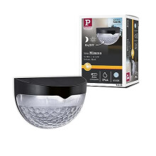 Mimmo 94666 LED Solar Path Light IP44 Round Including 1 x 1.2 W Daylight White Black Outdoor Panel Plastic Light Panel 6500 K
