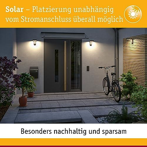 Mimmo 94666 LED Solar Path Light IP44 Round Including 1 x 1.2 W Daylight White Black Outdoor Panel Plastic Light Panel 6500 K 2